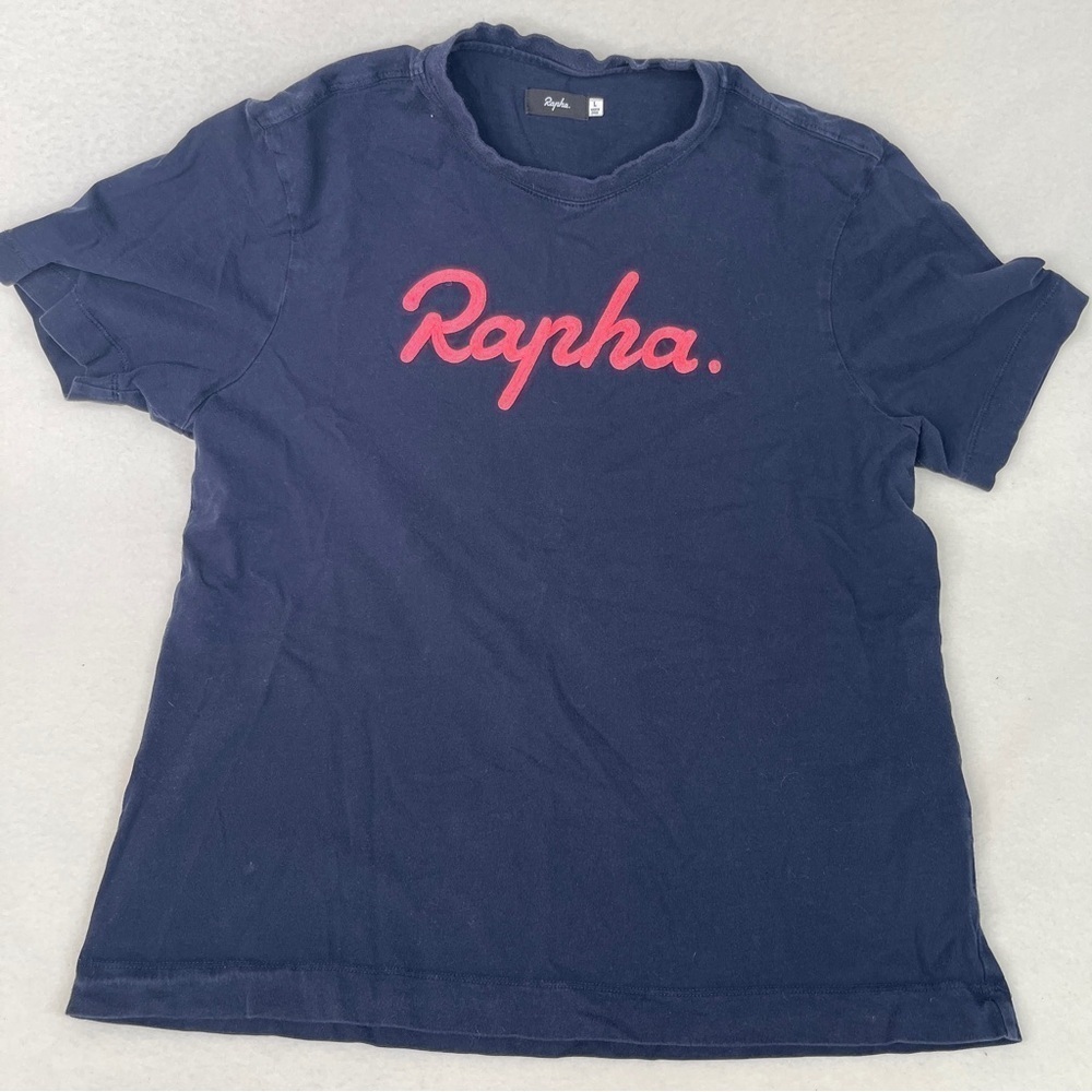 Rapha T Shirt Navy Pink Chain Stitched Large - Picture 2 of 9